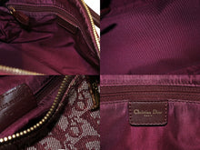Load image into Gallery viewer, Christian Dior クリスチャンディオール ハンドバッグ トロッター柄 02-B0-0995 キャンバス レザー ボルドー 美品 中古 66704