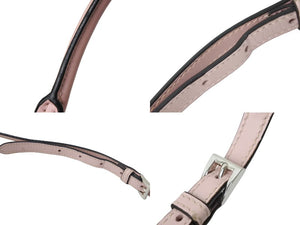 PRADA プラダ ハンドバッグ ショルダーバッグ 2WAY 1BA333 三角ロゴ カーフスキン ピンク シルバー金具 美品 中古 66707 