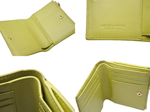 BOTTEGAVENETA ボッテガヴェネタ イントレチャート コンパクトウォレット 二つ折り財布 P01412103Q ラムスキン 美品 中古 66710