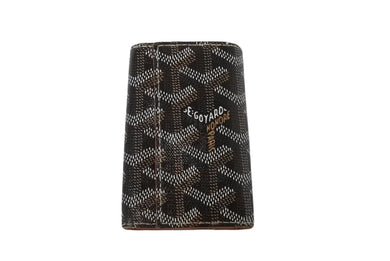 Goyard ゴヤール サンミッシェル キーケース キーリング 6連 ヘリンボーン柄 ゴヤールディンキャンバス ブラック 美品 中古 66714