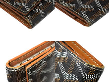 Load image into Gallery viewer, Goyard ゴヤール サンミッシェル キーケース キーリング 6連 ヘリンボーン柄 ゴヤールディンキャンバス ブラック 美品 中古 66714