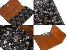 Load image into Gallery viewer, Goyard ゴヤール サンミッシェル キーケース キーリング 6連 ヘリンボーン柄 ゴヤールディンキャンバス ブラック 美品 中古 66714