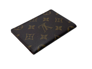 LOUIS VUITTON ルイ ヴィトン ポルト2カルト ヴェルティカル カードケース M60533 モノグラムキャンバス ブラウン 美品 中古 66716