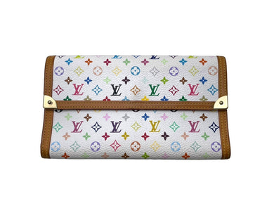 LOUIS VUITTON ルイヴィトン ポルトトレゾール インターナショナル M92659 3つ折り長財布 モノグラムキャンバス マルチカラー 美品 中古 66717