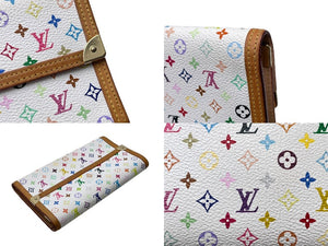 LOUIS VUITTON ルイヴィトン ポルトトレゾール インターナショナル M92659 3つ折り長財布 モノグラムキャンバス マルチカラー 美品 中古 66717