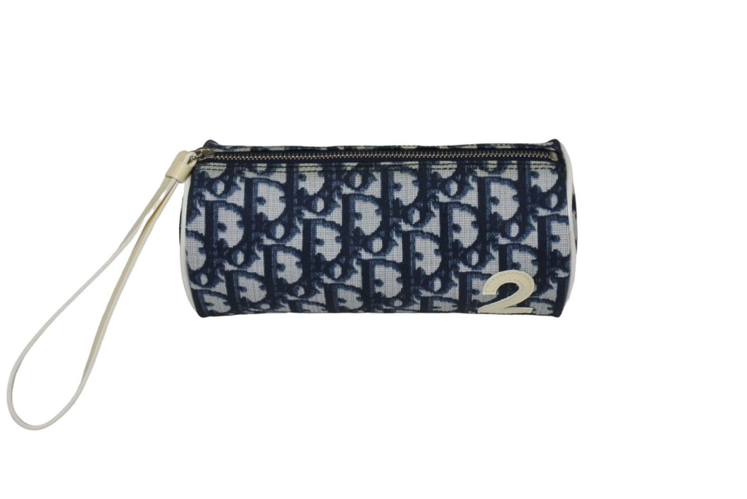 Christian Dior クリスチャンディオール トレ ディオール キット 2003 コスメ ポーチ トロッター ネイビー 2 良品 中古 66728