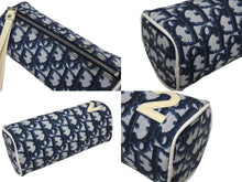 Load image into Gallery viewer, Christian Dior クリスチャンディオール トレ ディオール キット 2003 コスメ ポーチ トロッター ネイビー 2 良品 中古 66728
