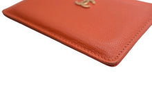 Load image into Gallery viewer, CHANEL シャネル ココマーク カードケース 6番台 2001年 レザー オレンジ ロゴ ゴールド金具 美品 中古 66735