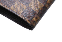 Load image into Gallery viewer, LOUIS VUITTON ルイヴィトン 二つ折り財布 ダミエ ポルト ビエカルト クレディモネ N61665 ブラウン 美品 中古 66740
