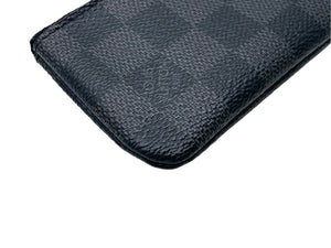 LOUIS VUITTON ルイ ヴィトン ポシェット クレ カードキーケース ダミエグラフィット N60155 ブラック グレー 美品 中古 66743