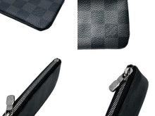 Load image into Gallery viewer, LOUIS VUITTON ルイ ヴィトン ポシェット クレ カードキーケース ダミエグラフィット N60155 ブラック グレー 美品 中古 66743