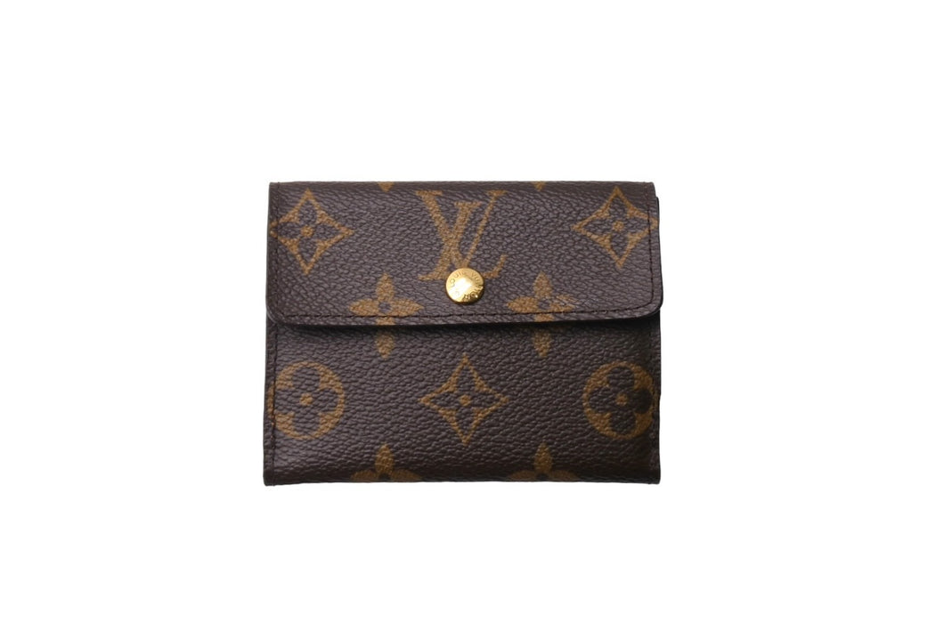 極美品 LOUIS VUITTON ルイヴィトン モノグラム ラドロー M61927 コインケース カードケース ブラウン ゴールド金具 中古 66744