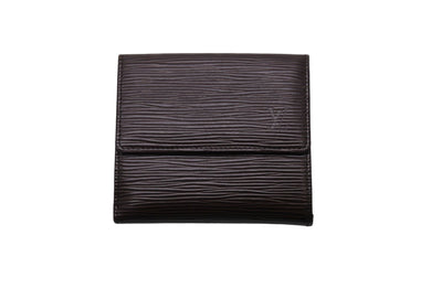 LOUIS VUITTON ルイヴィトン 二つ折り財布 Wホック ポルト モネ ビエ カルト クレディ M6348D エピレザー ブラウン 美品 中古 66748