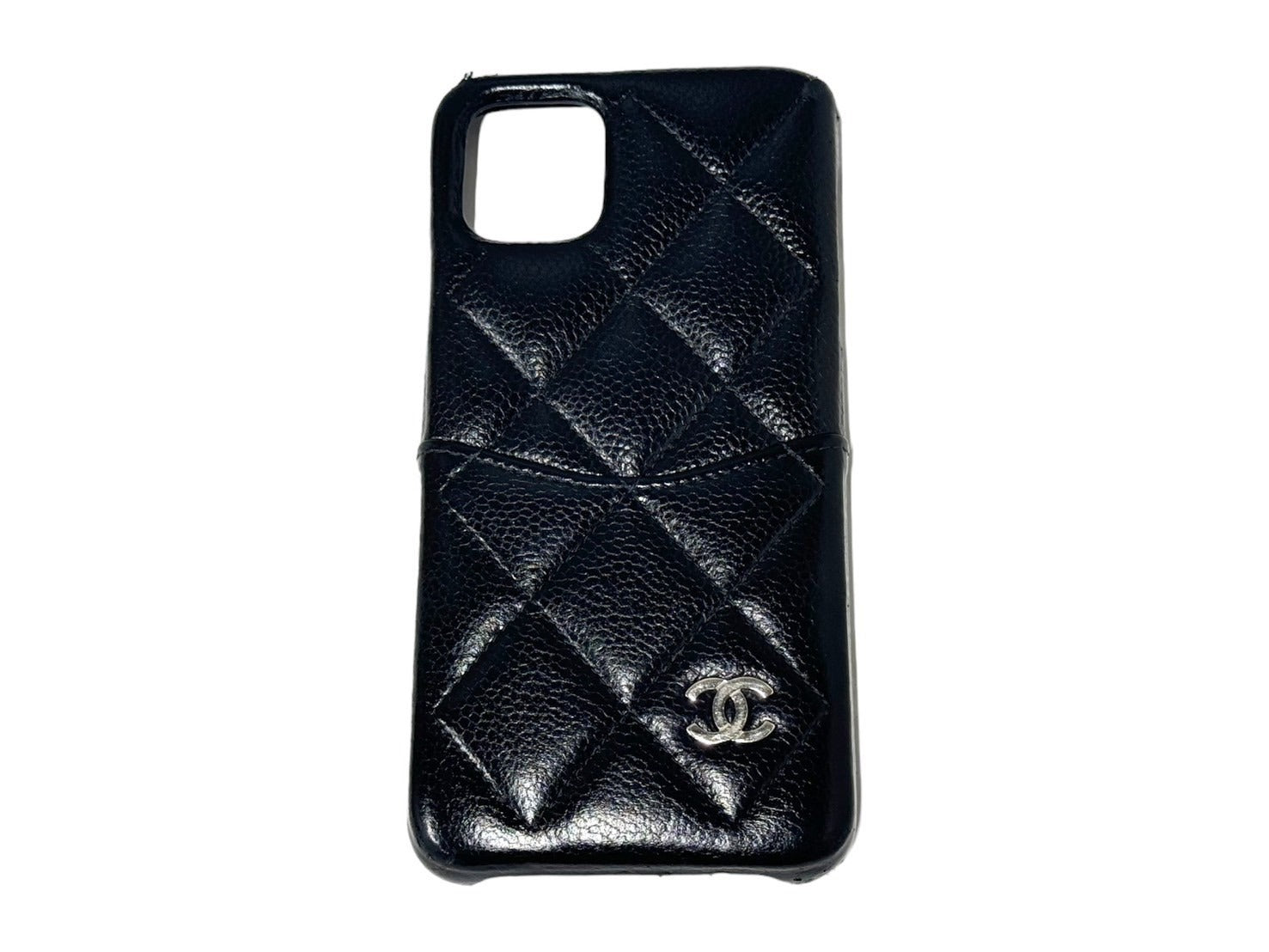 CHANEL シャネル iPhone 11 スマホケース 30番台 ブラック キャビア 