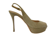 Load image into Gallery viewer, Sergio Rossi セルジオロッシ パンプス ヒール サイズ35 1/2 スウェード レザー ベージュ イタリア製 美品 中古 66758