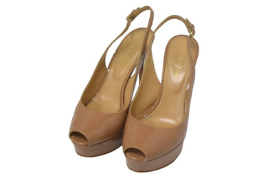 Sergio Rossi セルジオロッシ バックストラップパンプス パンプス サイズ 35 1/2 ベージュ ゴールド金具 良品 中古 66759