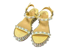 Load image into Gallery viewer, Christian Louboutin クリスチャンルブタン フラットシューズ スタッズ パール サンダル サイズ36 イエロー 美品 中古 66760
