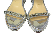 Load image into Gallery viewer, Christian Louboutin クリスチャンルブタン フラットシューズ サンダル スタッズ シルバー 美品 中古 66762