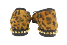 Load image into Gallery viewer, Christian Louboutin クリスチャンルブタン フラットシューズ スタッズ ヒョウ柄 サイズ35 1/2 美品 中古 66765