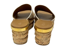 Load image into Gallery viewer, Chloe クロエ サンダル サイズ36 レザー コルクソール ホワイト ブラウン イタリア製 011855 美品 中古 66767