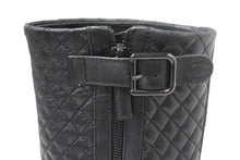 Load image into Gallery viewer, CHANEL シャネル ブーツ キルティング レザー エンジニアブーツ G28566 マトラッセ サイズ 36 レディース ブラック 良品 中古 66774