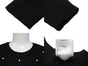 CHANEL シャネル アンサンブル サイズ36 ワンピース カーディガン P50094K06342 ココマーク パール ブラック 美品 中古 66788