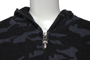 極美品 CHROME HEARTS クロムハーツ パーカー サイズXS ホースシュー CHプラス カモフラ柄 ダガージップ シルバー925 中古 66790