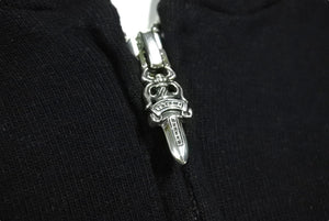 極美品 CHROME HEARTS クロムハーツ ジップアップパーカー MATTY BOY CHOMPER サイズXS マティボーイ ホースシュー ブラック 中古 66791