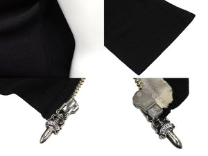 極美品 CHROME HEARTS クロムハーツ ジップアップパーカー MATTY BOY CHOMPER サイズXS マティボーイ ホースシュー ブラック 中古 66791