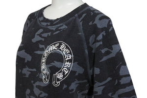 CHROME HEARTS クロムハーツ 長袖Ｔシャツ ホースシュー CHプラス スクロール プリント ラグラン カモフラ柄 美品 中古 66792