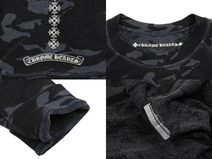 CHROME HEARTS クロムハーツ 長袖Ｔシャツ ホースシュー CHプラス スクロール プリント ラグラン カモフラ柄 美品 中古 66792