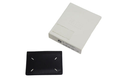 Maison Margiela メゾンマルジェラ カードケース SA1VX0007 ステッチレザー ブラック 美品 中古 66795