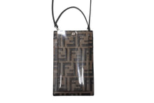 画像をギャラリービューアに読み込む, 極美品 FENDI フェンディ ミニショルダーバッグ フォンケース 2WAY ズッカ柄 シルバー金具 ブラウン 中古 66797 