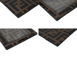 極美品 FENDI フェンディ ミニショルダーバッグ フォンケース 2WAY ズッカ柄 シルバー金具 ブラウン 中古 66797 