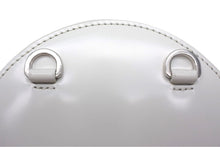 画像をギャラリービューアに読み込む, PRADA プラダ テント パレザー チェーンショルダーバッグ ポシェット INR003 ホワイト エナメル シルバー金具 中古美品 66799 