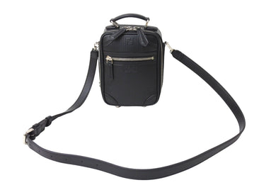 極美品 FENDI フェンディ ショルダーバッグ ポシェット 7VA542 2WAY レザー シルバー金具 ブラック 中古 66801 