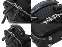 画像をギャラリービューアに読み込む, 極美品 FENDI フェンディ ショルダーバッグ ポシェット 7VA542 2WAY レザー シルバー金具 ブラック 中古 66801 