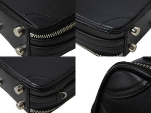 極美品 FENDI フェンディ ショルダーバッグ ポシェット 7VA542 2WAY レザー シルバー金具 ブラック 中古 66801 