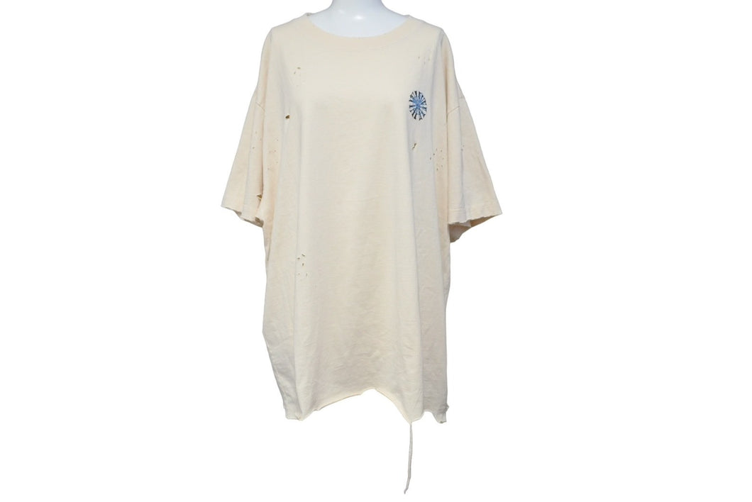 ASTRUM アストルム 半袖Tシャツ ダメージTシャツ トップス クルーネック コットン サイズXXL ベージュ 美品 中古 66837 