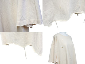 ASTRUM アストルム 半袖Tシャツ ダメージTシャツ トップス クルーネック コットン サイズXXL ベージュ 美品 中古 66837 