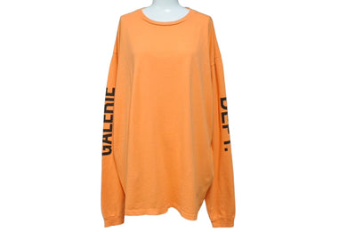 GALLERY DEPT ギャラリーデプト FRENCH COLLECTOR L/S TEE バック プリント 長袖Ｔシャツ オレンジ コットン サイズXL 美品 中古 66839