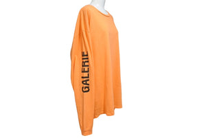 GALLERY DEPT ギャラリーデプト FRENCH COLLECTOR L/S TEE バック プリント 長袖Ｔシャツ オレンジ コットン サイズXL 美品 中古 66839