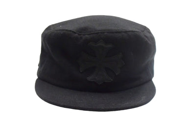 CHROME HEARTS クロムハーツ CHプラス ダックバターキャップ レザーパッチ サイズOS ブラック ブラック 美品 中古 66854