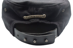 CHROME HEARTS クロムハーツ CHプラス ダックバターキャップ レザーパッチ サイズOS ブラック ブラック 美品 中古 66854