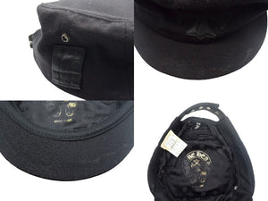 CHROME HEARTS クロムハーツ CHプラス ダックバターキャップ レザーパッチ サイズOS ブラック ブラック 美品 中古 66854