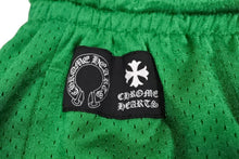 Load image into Gallery viewer, 新品未使用 ChromeHearts クロムハーツ SHORTUVARSITY CHプリントメッシュハーフパンツ グリーン イエロー サイズM 66856