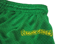 Load image into Gallery viewer, 新品未使用 ChromeHearts クロムハーツ SHORTUVARSITY CHプリントメッシュハーフパンツ グリーン イエロー サイズM 66856