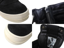 Load image into Gallery viewer, 極美品 Rick Owens リックオウエンス クロムハーツ スニーカー ジオバスケット CHクロス装飾 ブラックレザー サイズ38 レディース 中古 66857
