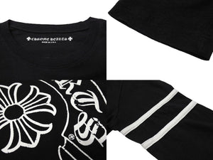 CHROME HEARTS クロムハーツ33 HORSESHOE LOGO LONG SLEEVE TEE ホースシュー ロゴロングスリーブカットソーフットボールT 美品 中古 66858