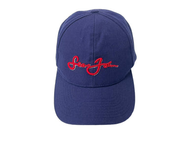Sean John ショーンジョン スナップバックキャップ ワンサイズ ロゴ刺繍 レッド ネイビー ウール アクリル 美品 中古 66859